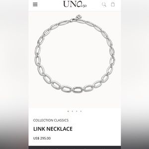 Never worn uno de 50 silver link necklace